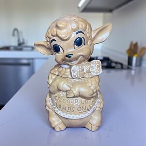 Twin Winton "For Good Little Lambs Only" Cookie Jar Vintage
